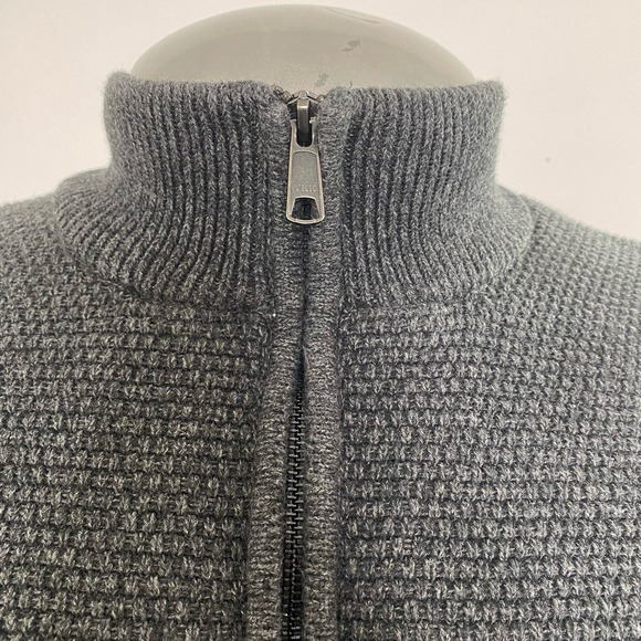 Emanuel Ungaro gray fleece lined zip front sweater XXL - Picture 3 of 11